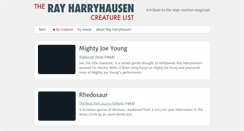Desktop Screenshot of harryhausen.com