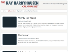 Tablet Screenshot of harryhausen.com